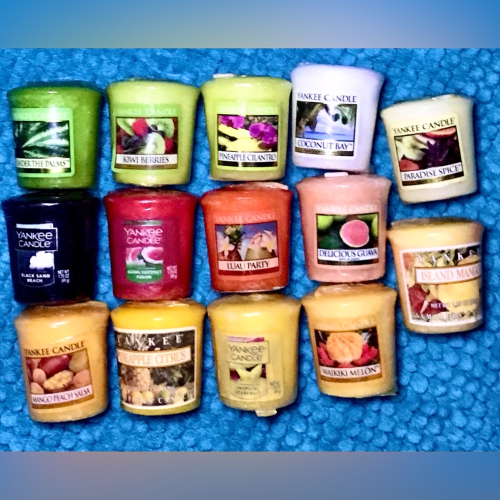 14 HTF Yankee Candle Votive Candle Fruit Tropical Mixed Scents island coconut